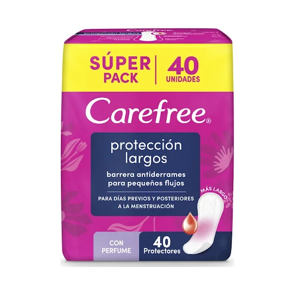 Protector Carefree Sin Fragancia Largos X 40 Und