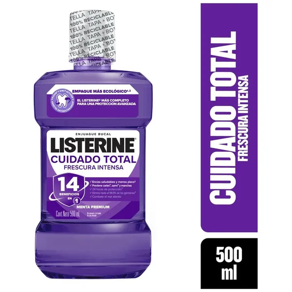 Enjuague Bucal Cuidado Total Líquido Listerine Frasco X 500mL