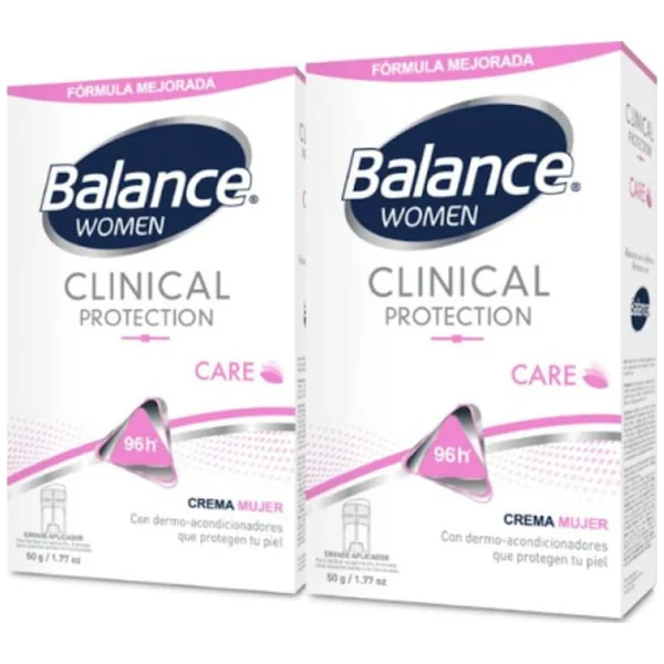 Desodorante Balance Crema Clinical Care Mujer 2 X 50 Gr