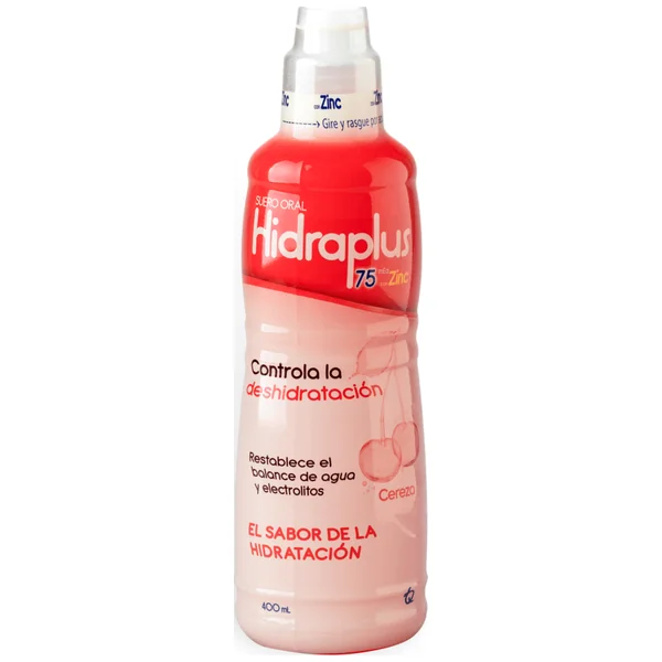 Hidraplus Con Zinc 75Meq Solución Oral Sabor A Cereza Frasco X 400mL