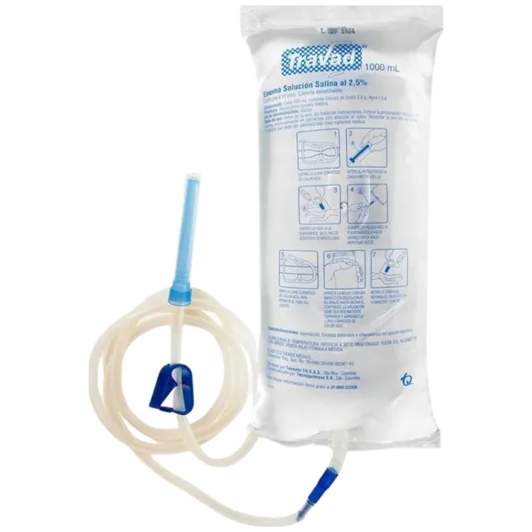 Enema Travad Sodio Bibasico 2.5% Tecnoquímicas Solución Salina Bolsa X 1 Lt