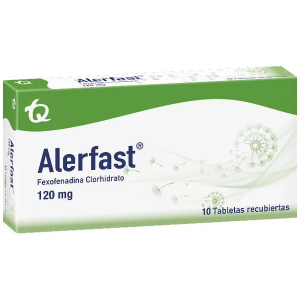 Alerfast Fexofenadina 120 Mg Tecnoquimicas Caja X 10 Tabletas