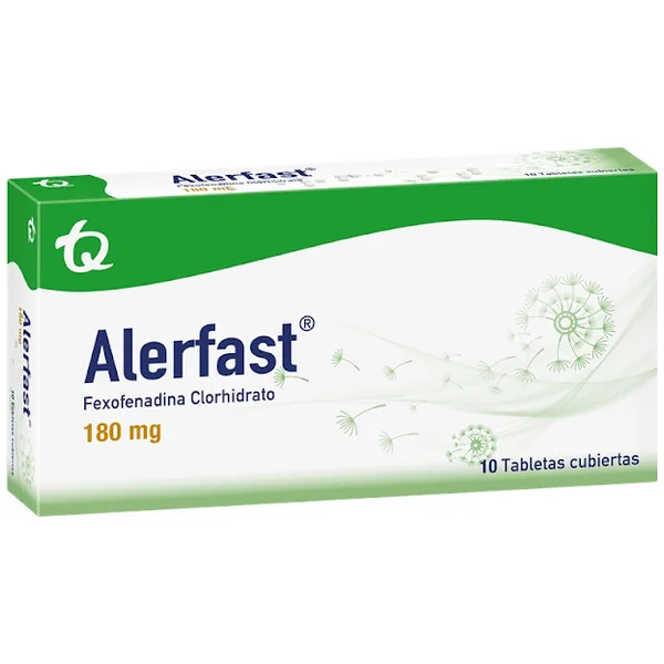 Alerfast Fexofenadina 180 Mg Tecnoquimicas Caja X 10 Tabletas