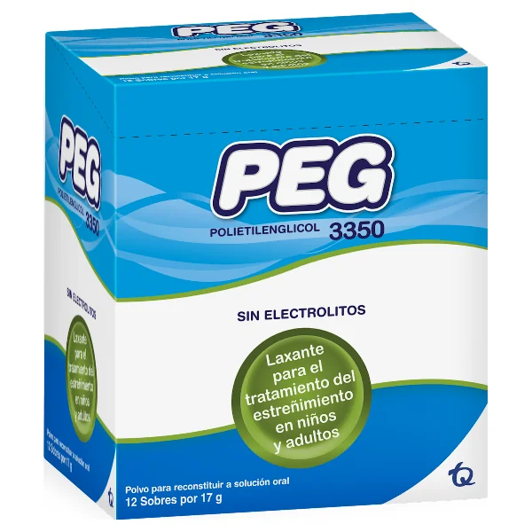 Peg Polietilenglicol 3350 Tecnoquimicas Caja X 12 Sobres