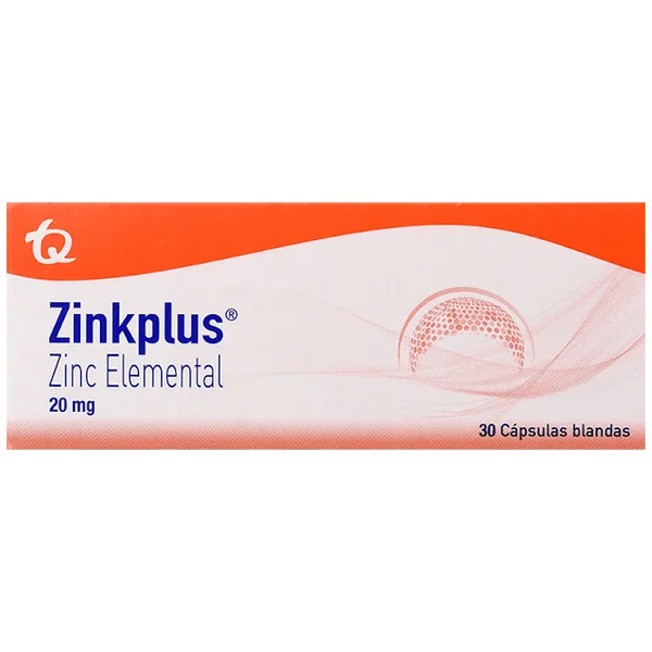 Zinkplus Sulfato De Zinc Monohidrato TQ 20 Mg Caja X 30 Cápsulas