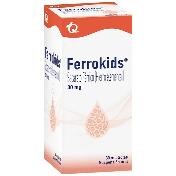 Ferrokids Sacarato Férrico 30Mg TQ Sabor Chocolate Gotas X 30 Ml