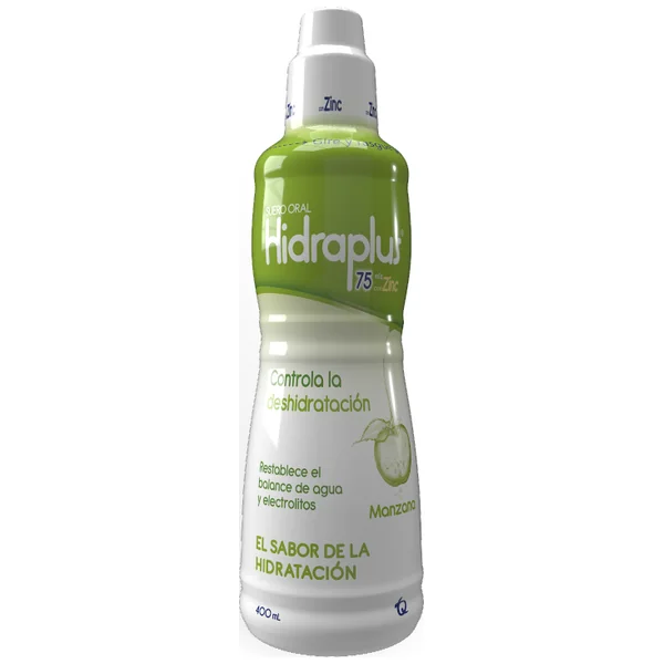 Hidraplus Suero Oral Zinc Sabor Manzana Frasco X 400 Ml