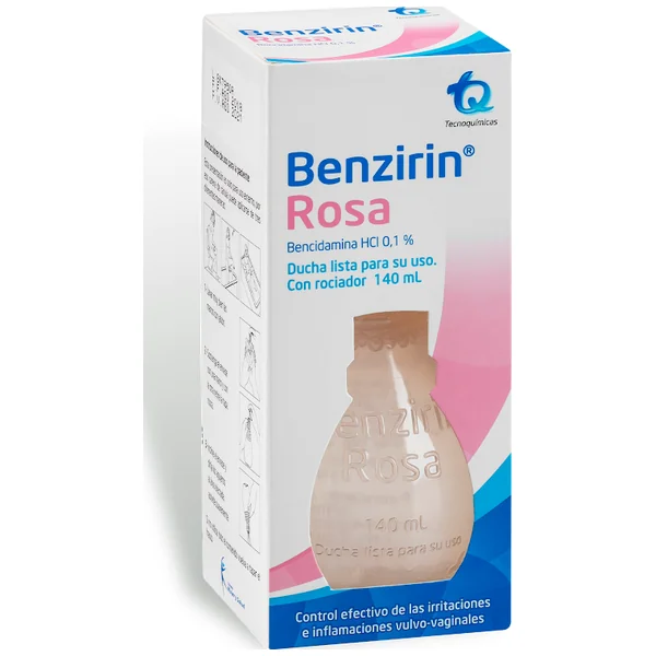 Benzirin Rosa Ducha Listo Para Su Uso Frasco X 140 Ml