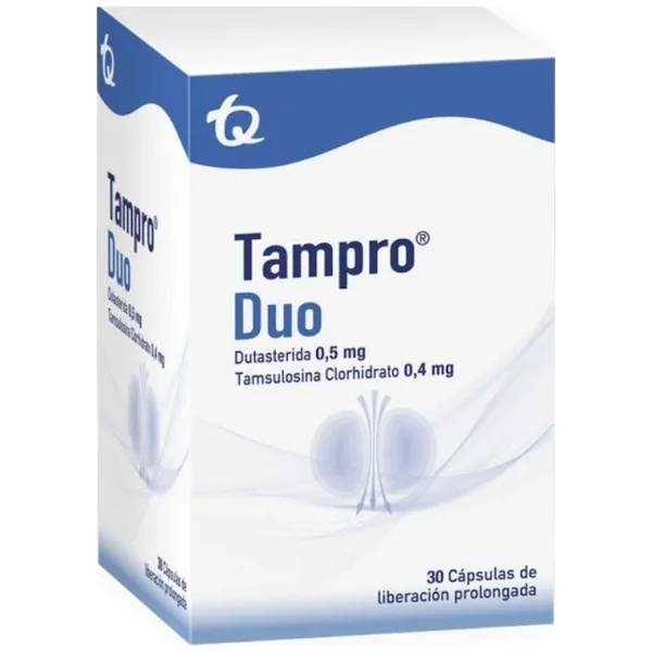 Tampro Duo Tamsulosina 0,4Mg + Dutasterida 0.5Mg TQ Frasco X 30 Cápsulas