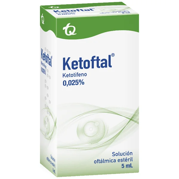 Ketoftal Ketotifeno 0.025% Tecnoquímicas Solución Oftálmica Frasco X 5 Ml