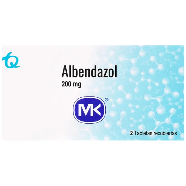 Albendazol 200 Mg MK Caja X 2 Tabletas