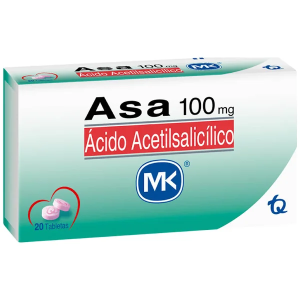 Asa 100Mg Tableta Caja X 20 Mk