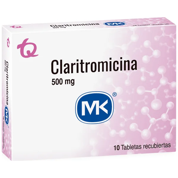Claritromicina Mk 500Mg Caja X 10 Tabletas