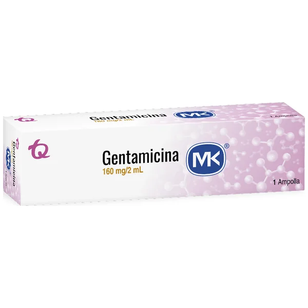 Gentamicina MK 160Mg-2ml. Caja x1Amp.