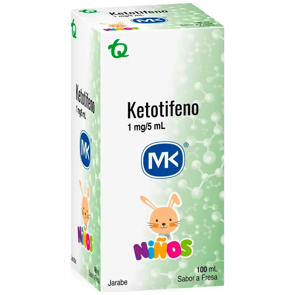 Ketotifeno 1Mg/5Ml(0.02%) Jarabe Frasco X 100mL