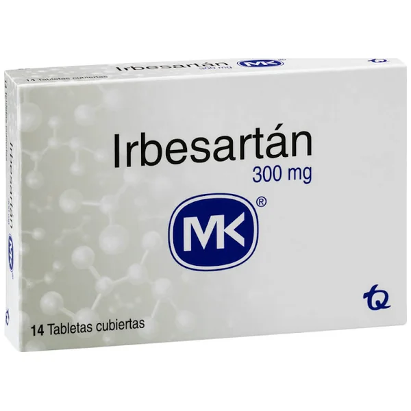 Irbesartán MK 300 Mg Caja X 14 Tabletas