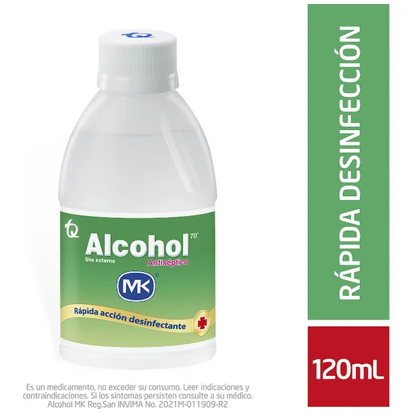 Alcohol Mk Antiséptico Uso Externo X 120 Ml