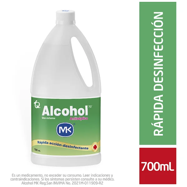 Alcohol Antiseptico Solución Tópica 94%-97% Frasco X 700mL