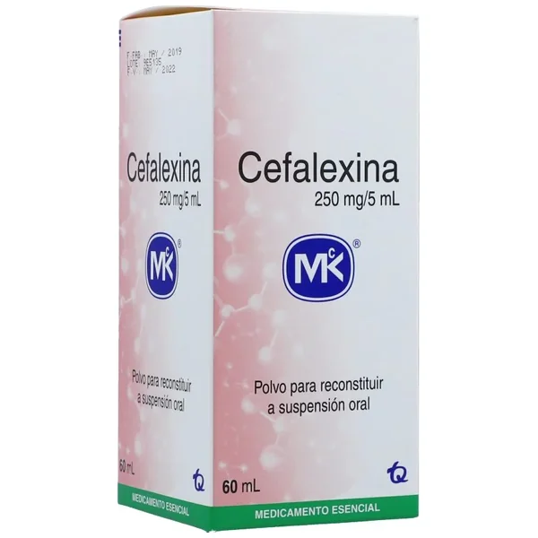 Cefalexina 250Mg/5mL(5%) Susp Oral Mk Frasco X 60mL
