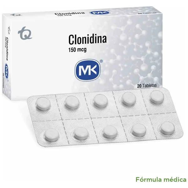Clonidina 0.15Mg Tableta Caja X 20 Mk