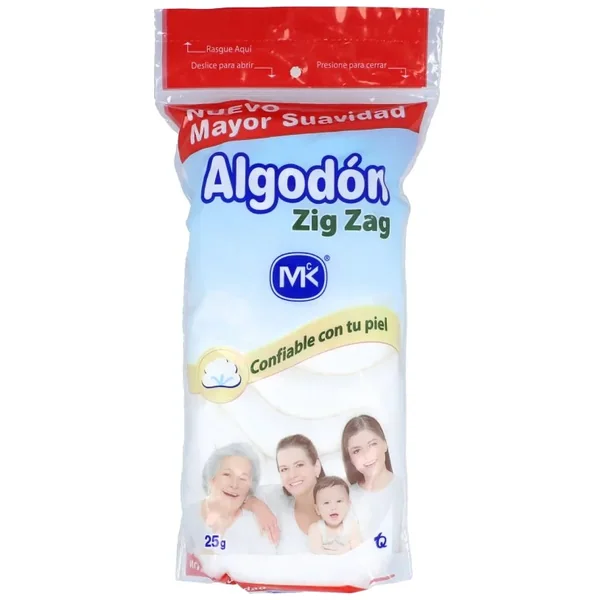 Algodon Zig-Zag Bolsa X 25G