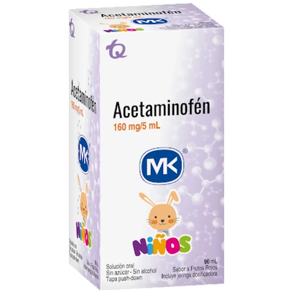 Acetaminofén MK 160 Mg Jarabe Frasco X 90 Ml