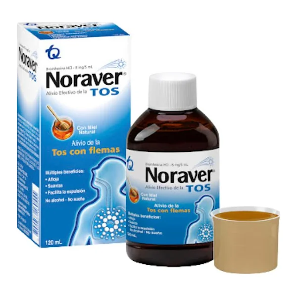 Noraver Tos Bromhexina 8 Mg Tecnoquímicas Jarabe Frasco X 120 Ml