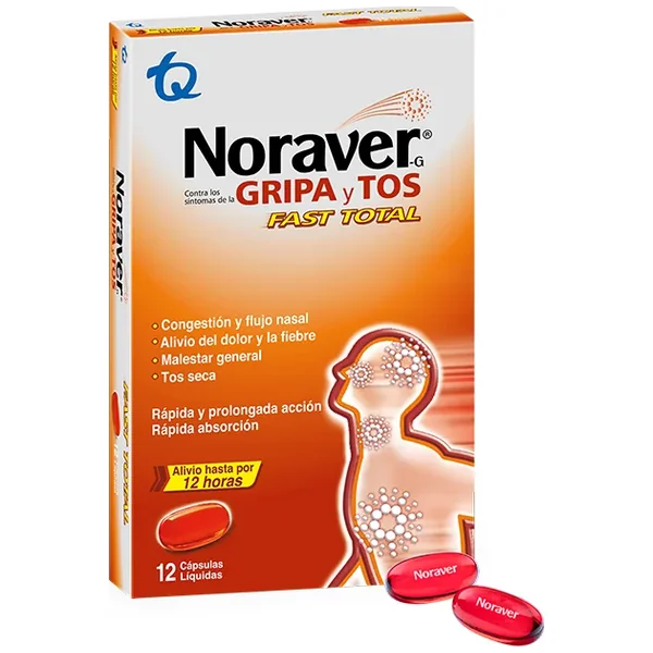 NORAVER GRIPA FAST TOTAL CAJA X 12 CAPS