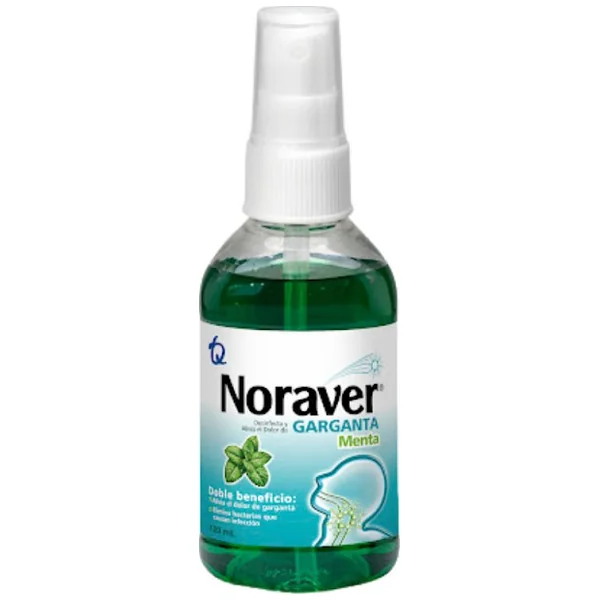 Noraver Garganta Benzocaina 2% Tecnoquímicas Menta Spray Frasco X 120 Ml