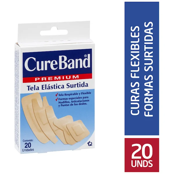 Tela Elástica Cure Band Premium Surtida X 20 Und