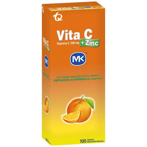 Vita C+ Zinc Tableta Masticable Blister X 10 Naranja