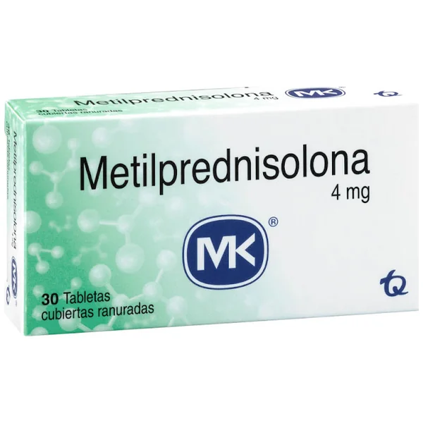 Metilprednisolona 4 Mg MK Caja X 30 Tabletas