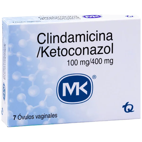 Clindamicina + Ketoconazol 100Mg/400mg MK Caja X 7 Óvulos