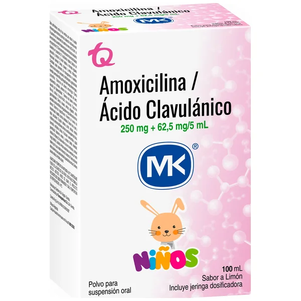 Amoxicilina 250 Mg/acido Clavulanico 62.5 MG (MK)
