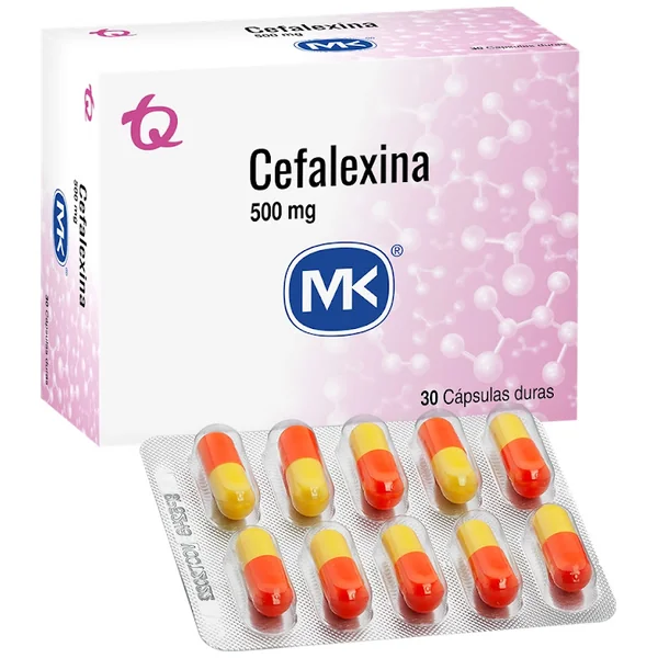 Cefalexina Mk 500mg Caja x 30 Cápsulas