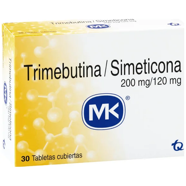 Trimebutina Simeticona MK 200Mg/120mg Caja X 30 Tabletas