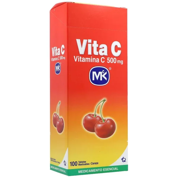 Vita C Tabletas Masticables Sabor A Cereza 500 Mg Blister X10