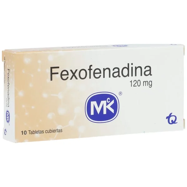 Fexofenadina Mk 120Mg Caja X 10 Tabletas Recubiertas