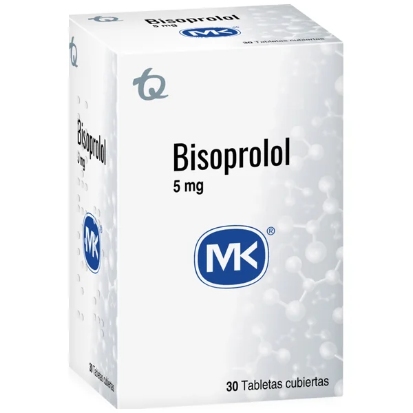 Bisoprolol Mk 5Mg Frasco X 30 Tabletas Recubiertas