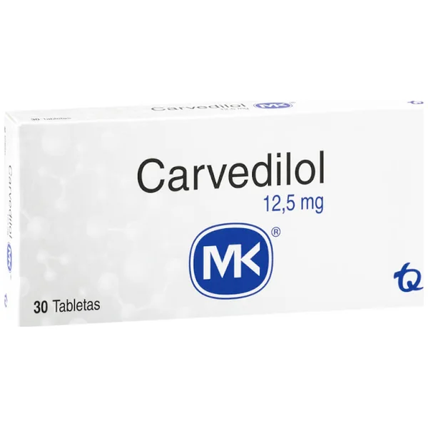 Carvedilol MK 12.5 Mg Caja X 30 Tabletas