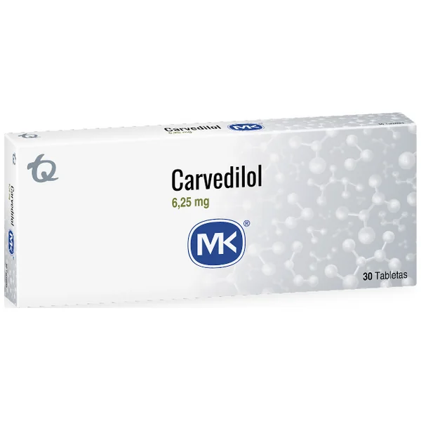 Carvedilol MK 6.25 Mg Caja X 30 Tabletas