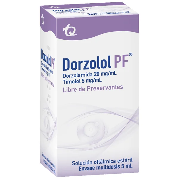 Dorzolol PF Dorzolamida + Timolol 20Mg/5mg Tecnoquimicas Frasco X 5 Ml