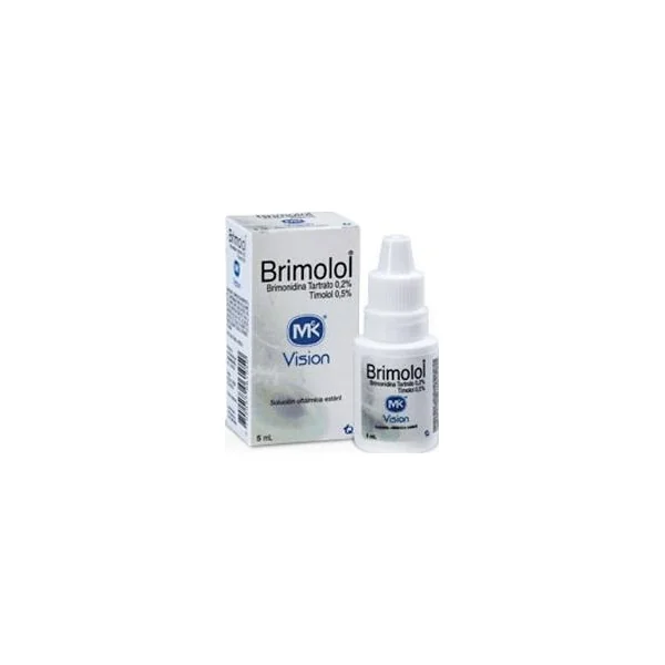 Brimolol Brimonidina Tartrato + Timolol 0.2%/0.5% Solución Oftálmica MK Frasco X 5 Ml