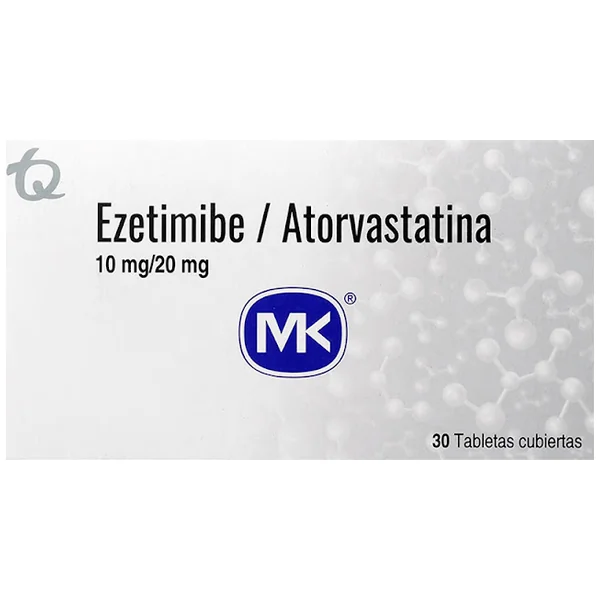 Ezetimibe /Atorvastatina MK 10Mg /20Mg Caja X 30 Tabletas