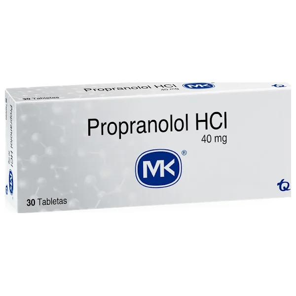 Propranolol HCI 40 Mg MK Caja X 30 Tabletas