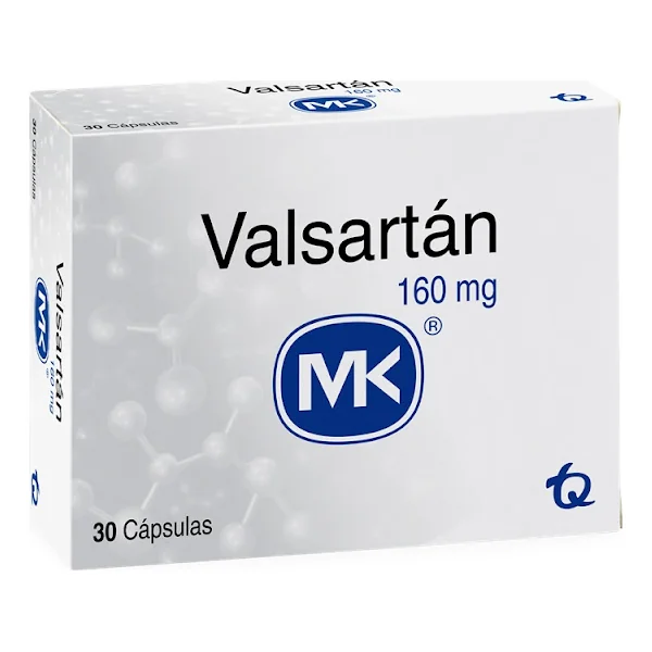 Valsartán 160 Mg MK Caja X 30 Tabletas