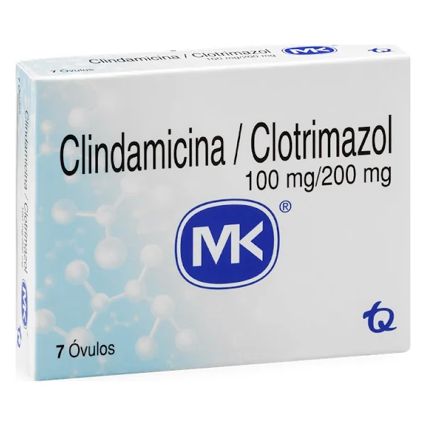 Clindamicina + Clotrimazol 100 Mg/200mg MK Caja X 7 Óvulos