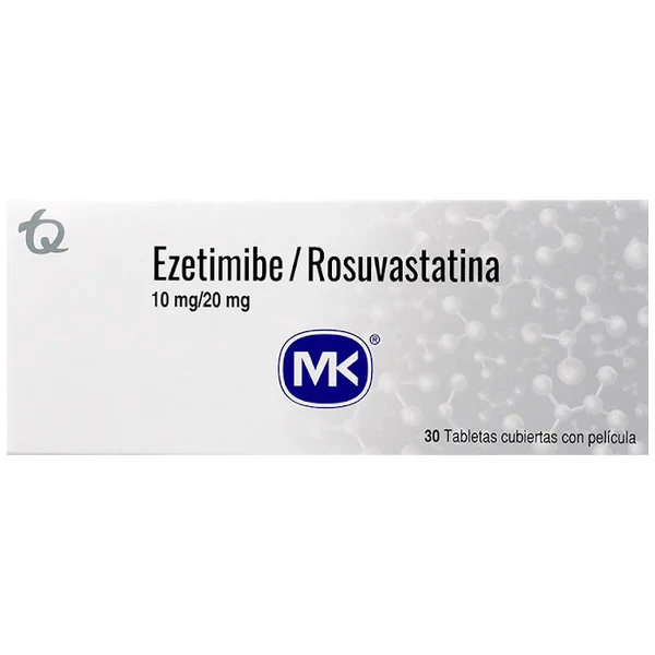 Ezetimibe + Rosuvastatina 10Mg/20mg MK Caja X 30 Tabletas