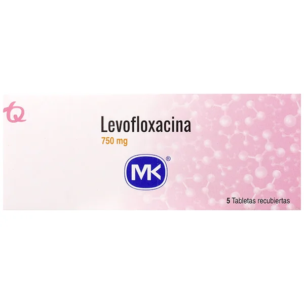 Levofloxacina 750 Mg MK Caja X 5 Tabletas