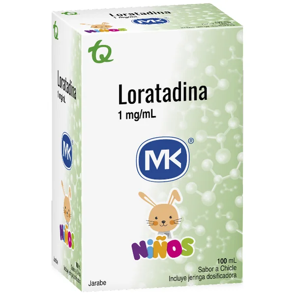Loratadina 1 Mg Jarabe Niños MK Frasco X 100 Ml